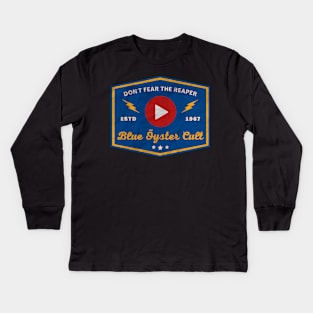 Blue Oyster Cult // Play Button Kids Long Sleeve T-Shirt